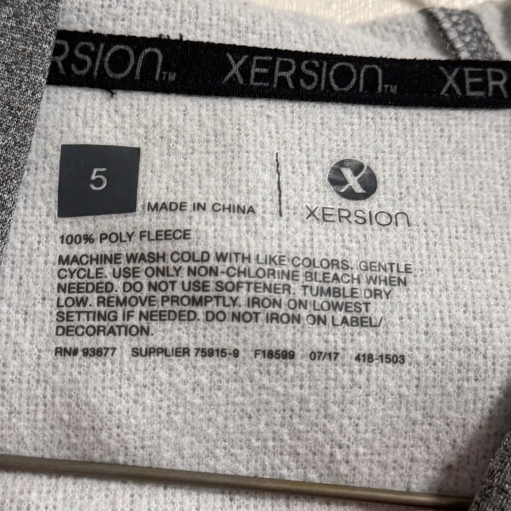 Xersion Kids‎ Gray Heather Fleece Pullover Hoodie Sweatshirt Size 5